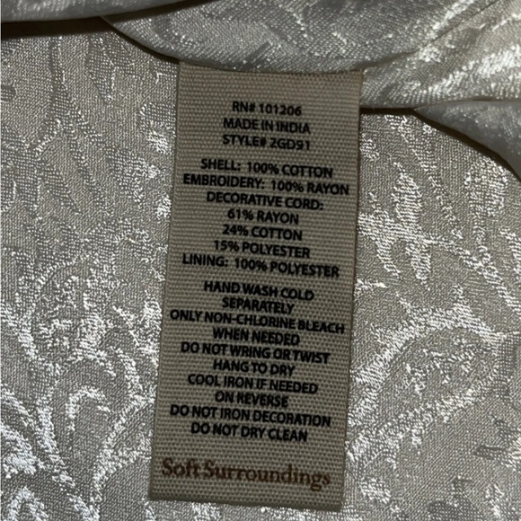 Soft Surroundings Kerala Embellished Natural Beaded Embroidery Jacket Blazer Sml - Picture 8 of 8